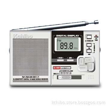 10-Band Digital Display Radio with Alarm Clock